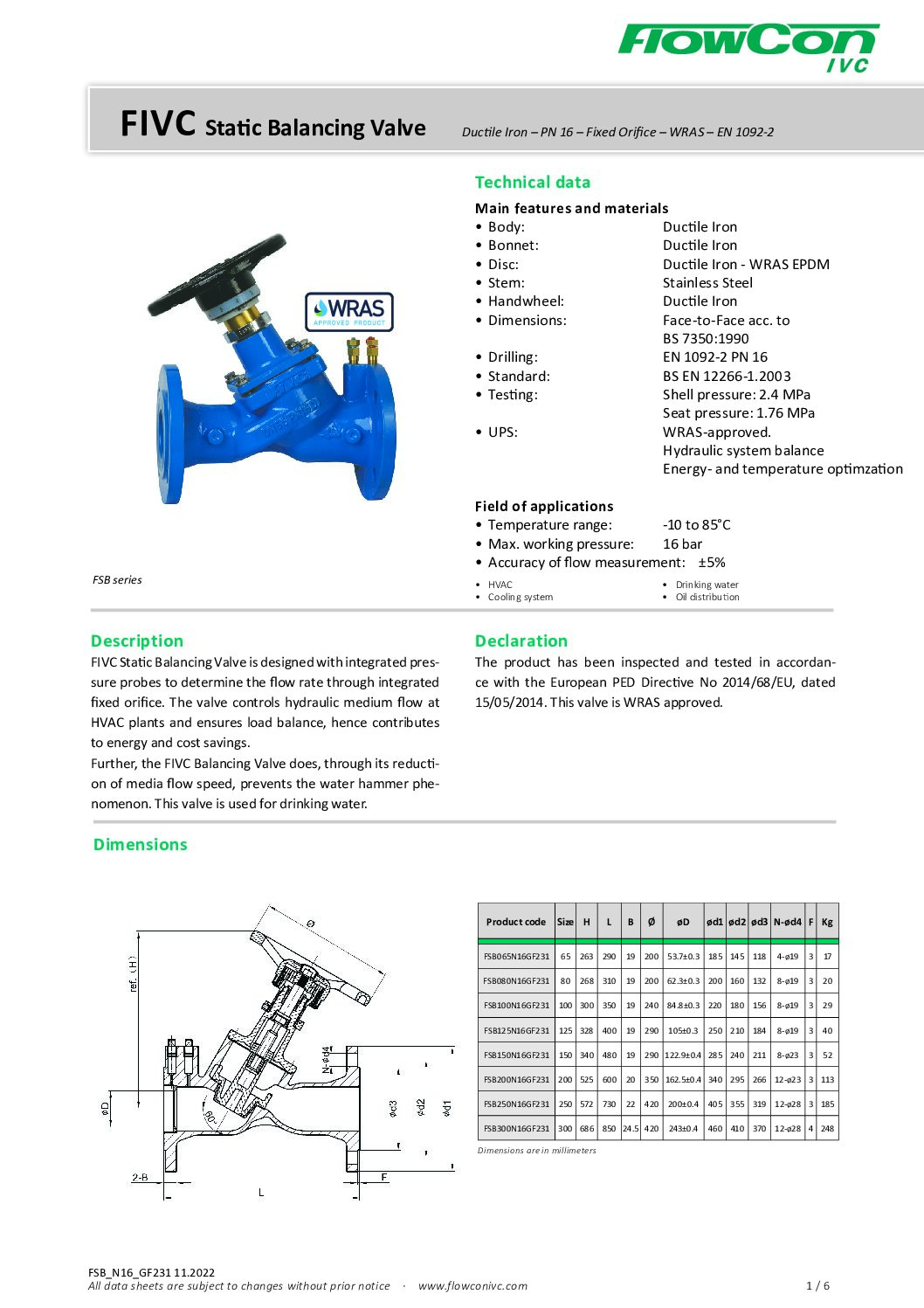 FLOWCON IVC STATIC BALANCING VALVE 65MM > 200MM - Image 4