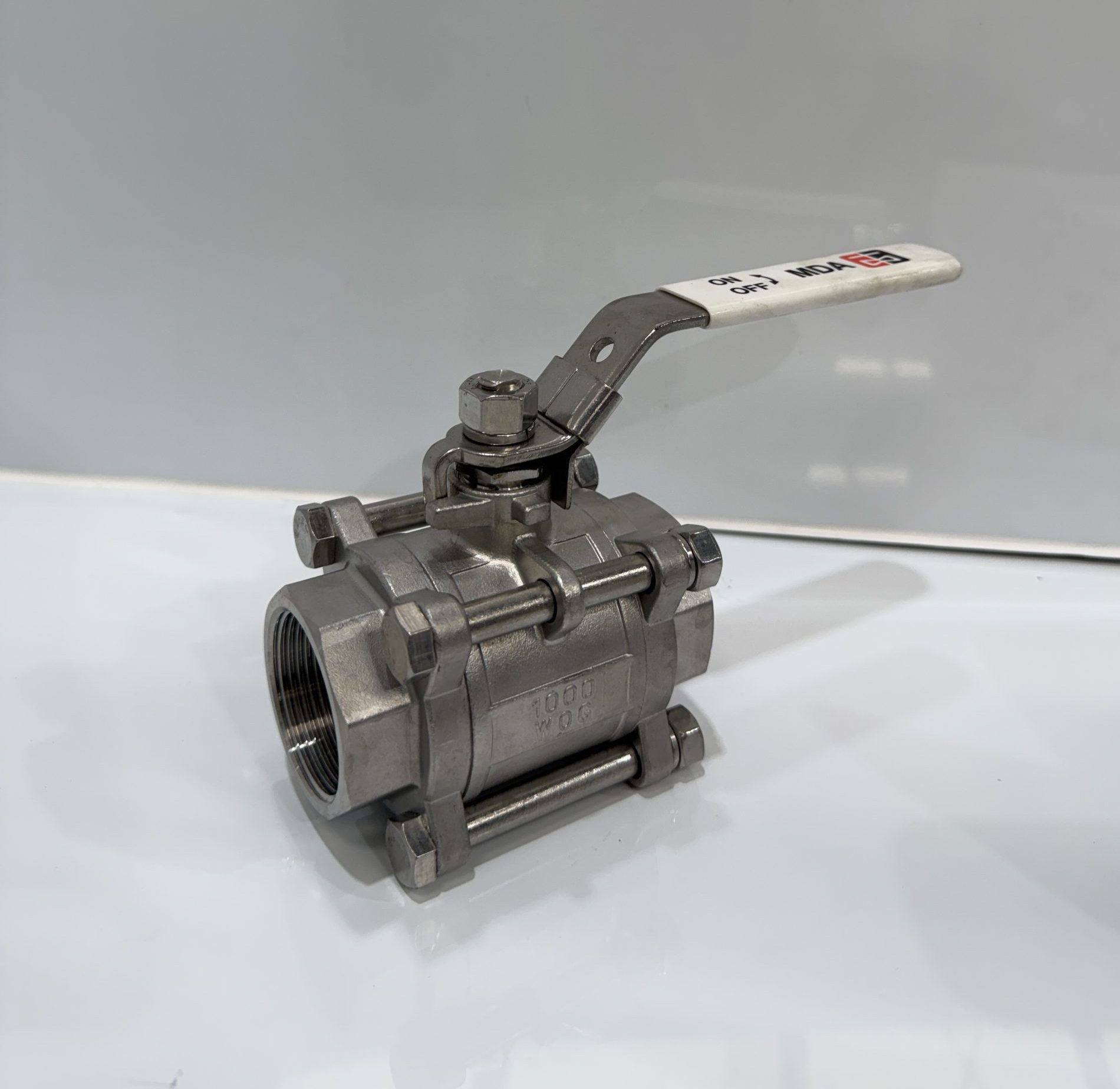 316 STAINLESS STEEL 3 PIECE FULL BORE BALL VALVE F/F - Image 2